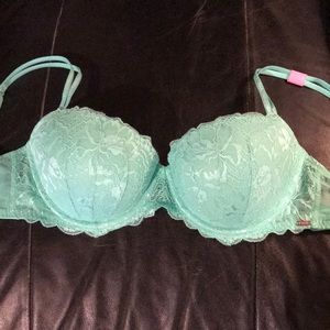 PINK Lace Date Push Up Bra